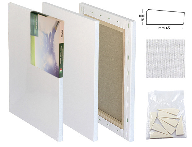 Stretched canvas: cotton, fine-grained cm 30x40