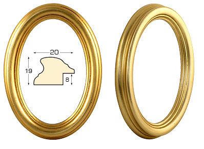 Oval frames, gold - 7x9 cm