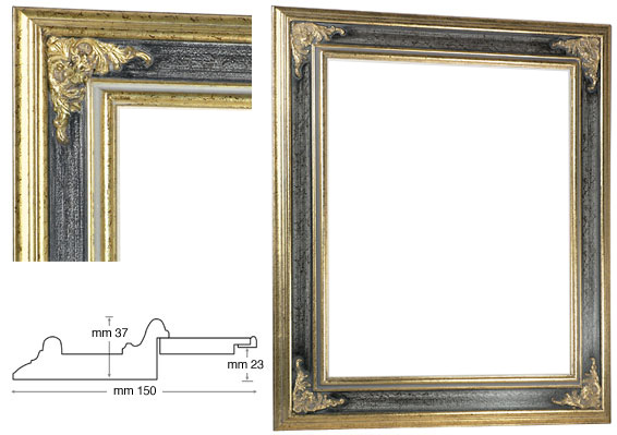 Venice frame with grey band 450x600 mm, empty