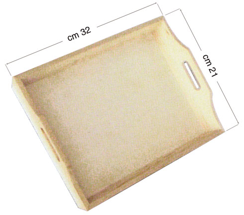 Rectangular wooden tray, small - 320x210 cm