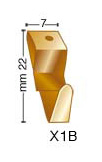 Brass plated hooks No. 1 with nail - Pack of 10 pcs