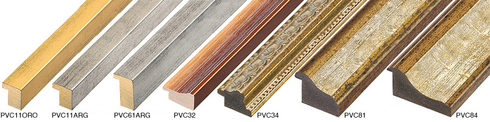 Moulding PVC - Width 19mm - Height 22mm - Finish Gold