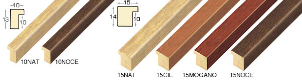 Moulding ayous, width 15mm height 14 - natural wood