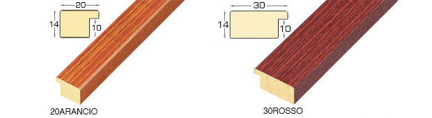 Moulding ayous, width 20mm height 14 - Orange