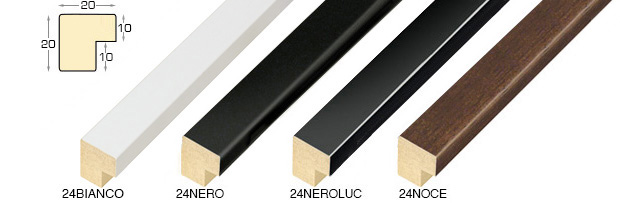 Corner sample of moulding 24BIANCO