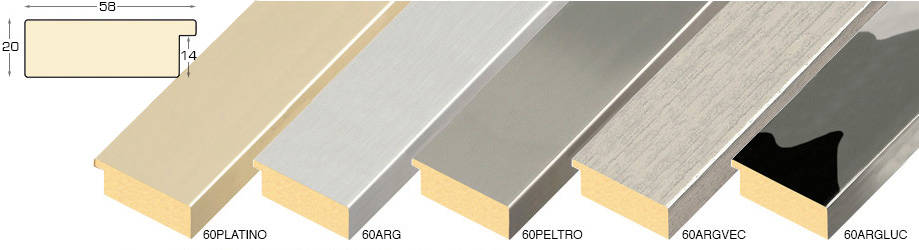 Corner sample of moulding 60ORO