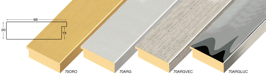 Complete set of corner samples of moulding 70 (4 pieces)