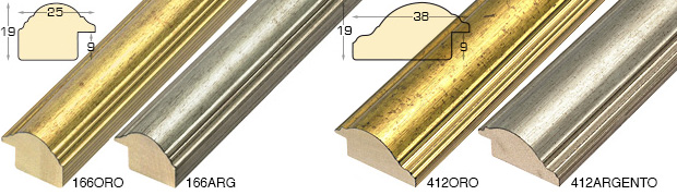 Corner sample of moulding 166ORO