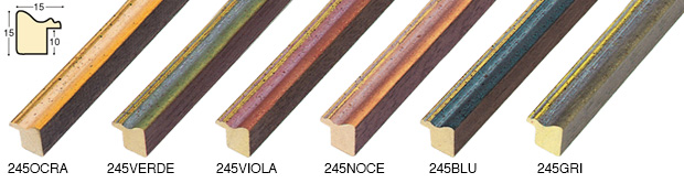 Complete set of corner samples of moulding 245 (6 pieces)