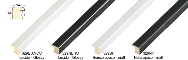 Corner sample of moulding 329BIANCO