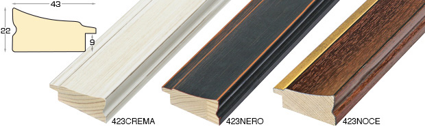 Corner sample of moulding 423CREMA