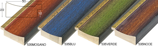 Complete set of corner samples of moulding 535 (4 pieces)