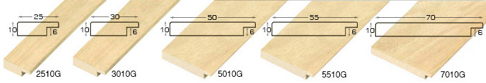 Complete set of corner samples of moulding 1510 etc. (7 pieces)