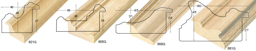 Corner sample of moulding 389G