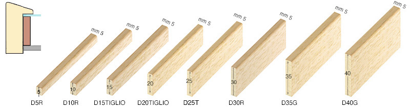 Spacer ajous, 5x10 mm, bare timber