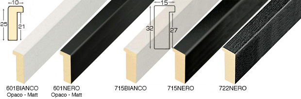 Corner sample of moulding 601BIANCO