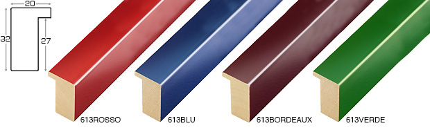 Complete set of corner samples of moulding 613 (4 pieces)