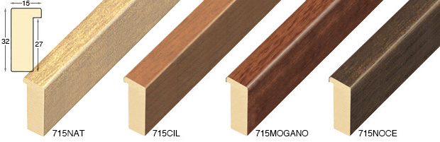 Moulding ayous, width 15mm height 32 - natural timber