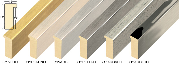 Complete set of corner samples of moulding 715 (6 pieces)