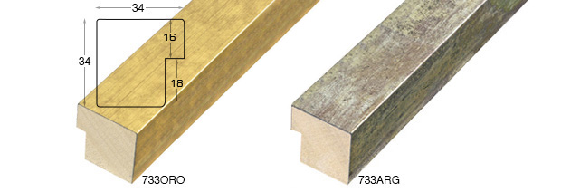 Complete set of corner samples of moulding 733 (4 pieces)