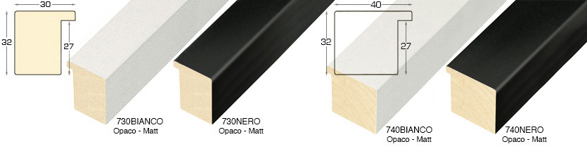 Complete set of corner samples of moulding 730 (2 pieces)