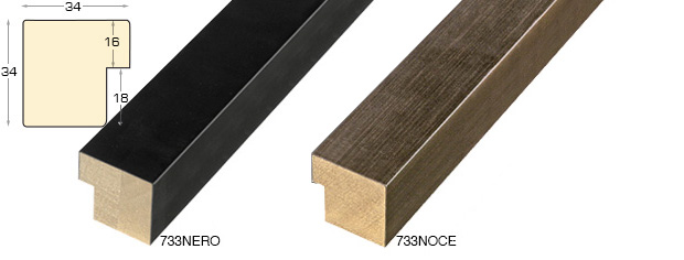 Corner sample of moulding 733NERO