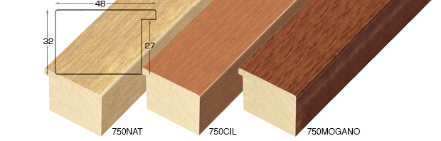 Moulding ayous, width 50mm height 32 - natural timber