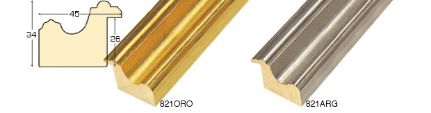 Moulding ayous, width 45mm, height 35 - gold