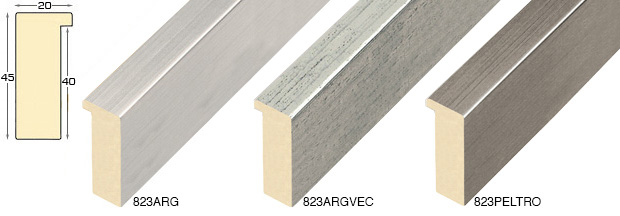Moulding ayous, width 20mm height 45 - silver
