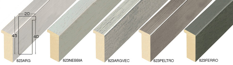 Complete set of corner samples of moulding 823 (3 pieces)