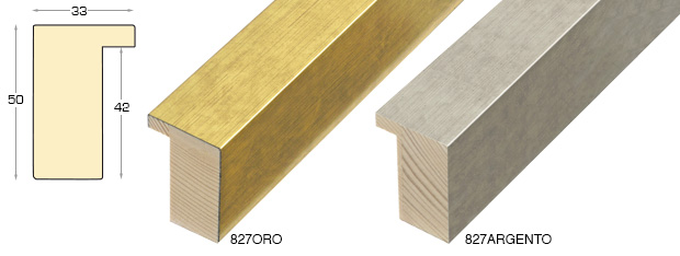 Moulding ayous jointed Width 33mm height 50 - Gold