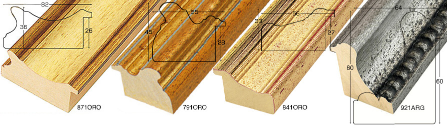 Corner sample of moulding 871ORO