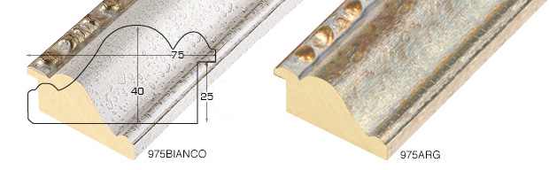 Complete set of corner samples of moulding 975 (3 pieces)