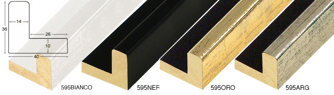 Complete set of corner samples of moulding 595 (4 pieces)