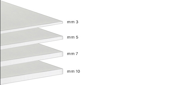 Foam board panels, 3 mm, 50x70 cm