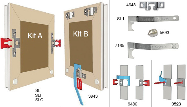 Spring Lock security fitting system Kit A