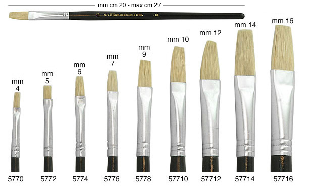 Eterna flat brushes no.0