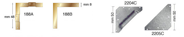 L-shaped corner plates, type A - Pack 100