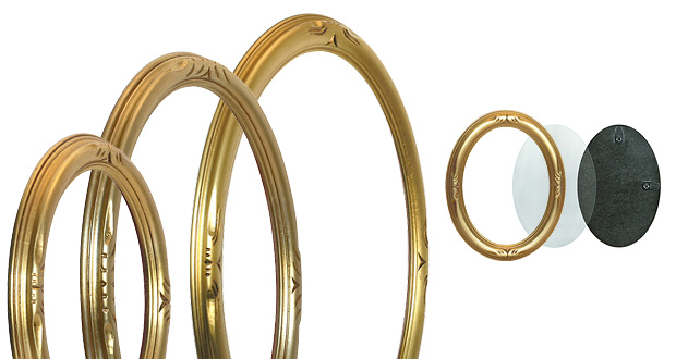 Oval frames, gilded decorated - 40x50 cm