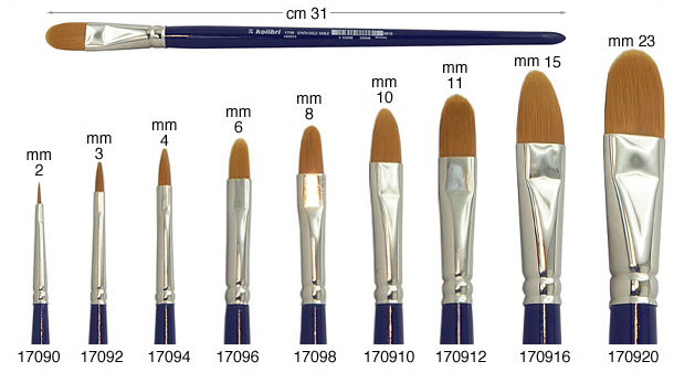 Cat tongue feel synthetic brushes no.0