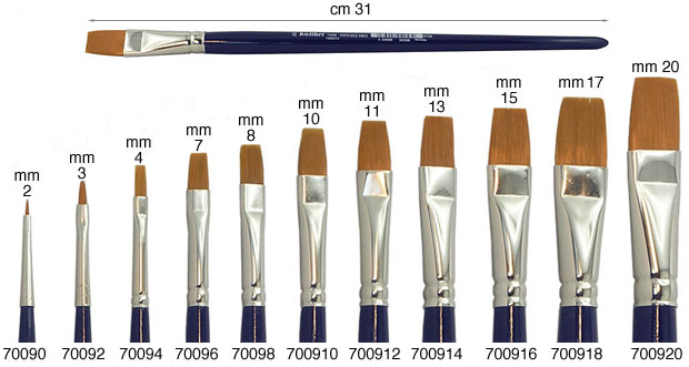 Toray flat brushes no. 0