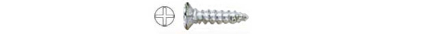 Screws, galvanized iron, flat head, mm 2,2x9,5 - Pack 1000 pcs