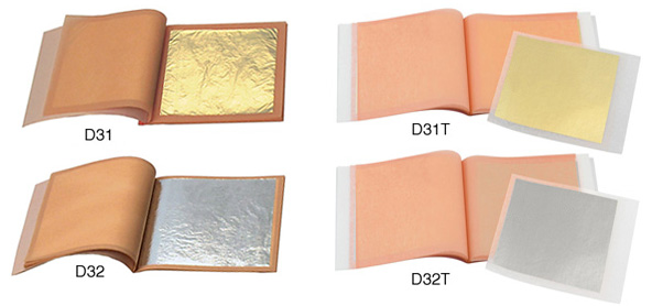 Real Gold Leaf 22k, 80x80mm - 25 leaves booklets