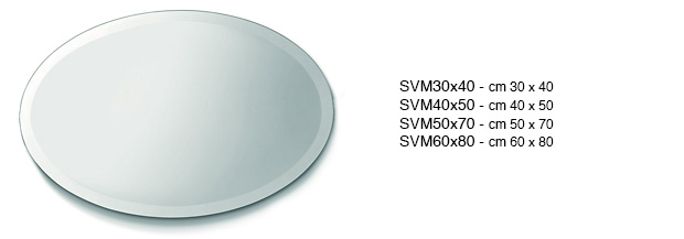 Bevelled oval mirrors - 30x40 cm