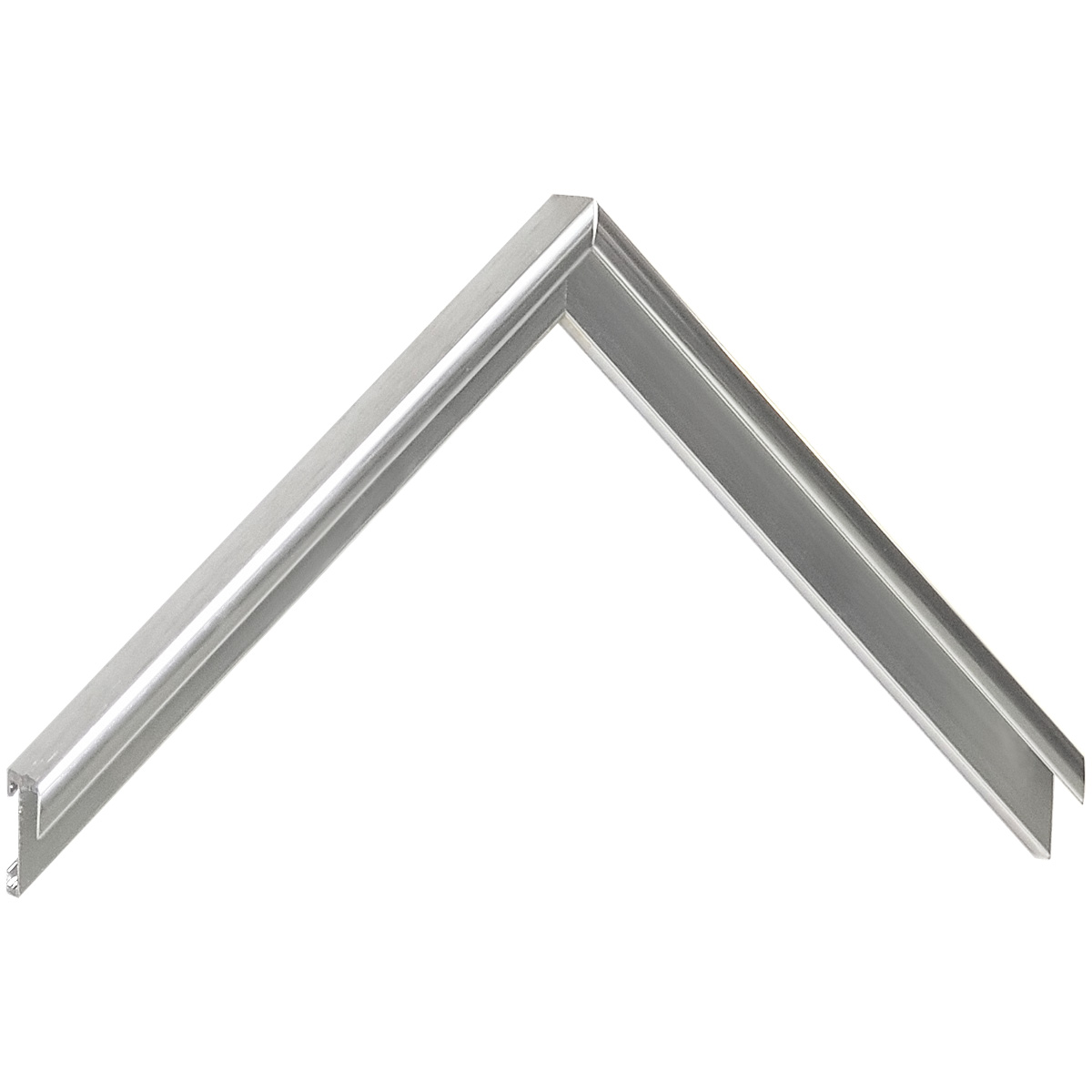 Aluminum moulding, bright silver - Sample