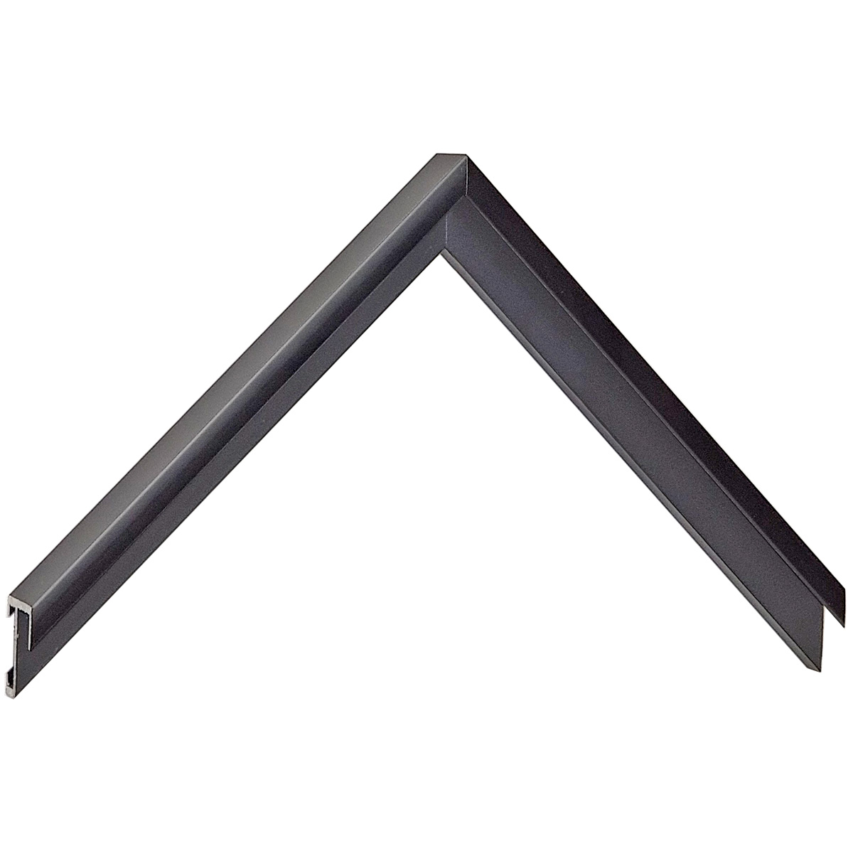 Aluminum moulding, satin black - Sample