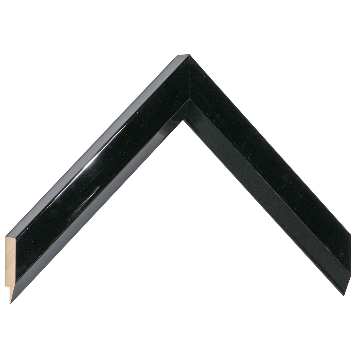 Moulding ayous, width 28mm, height 20 - Glossy Black - Sample