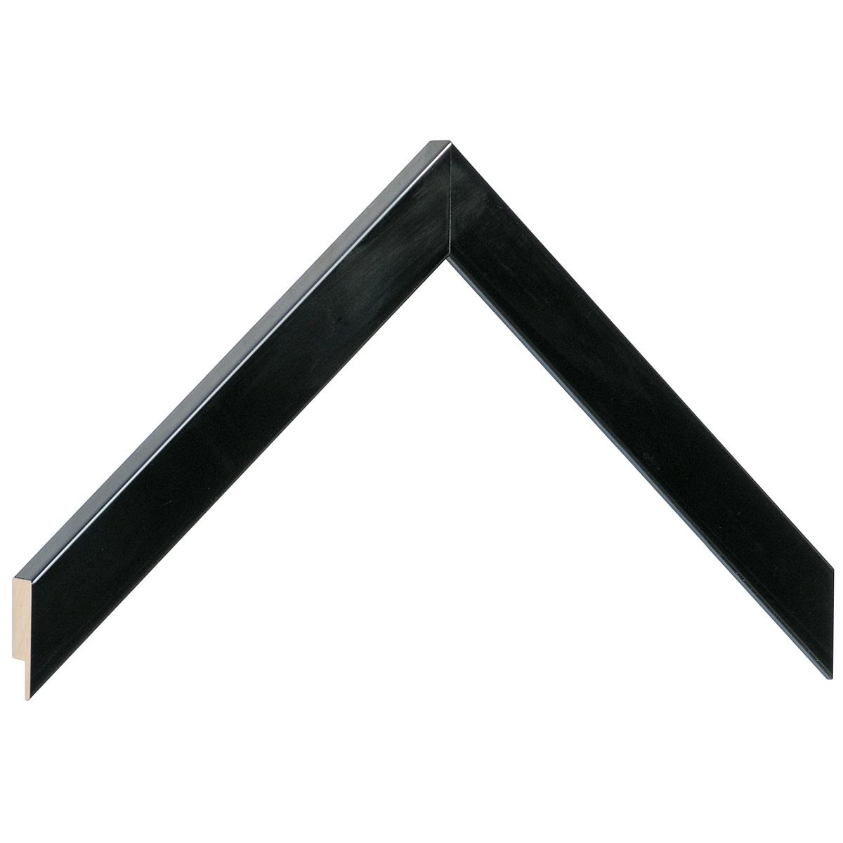 Moulding ayous - width 20mm height 14 - Glossy black - Sample