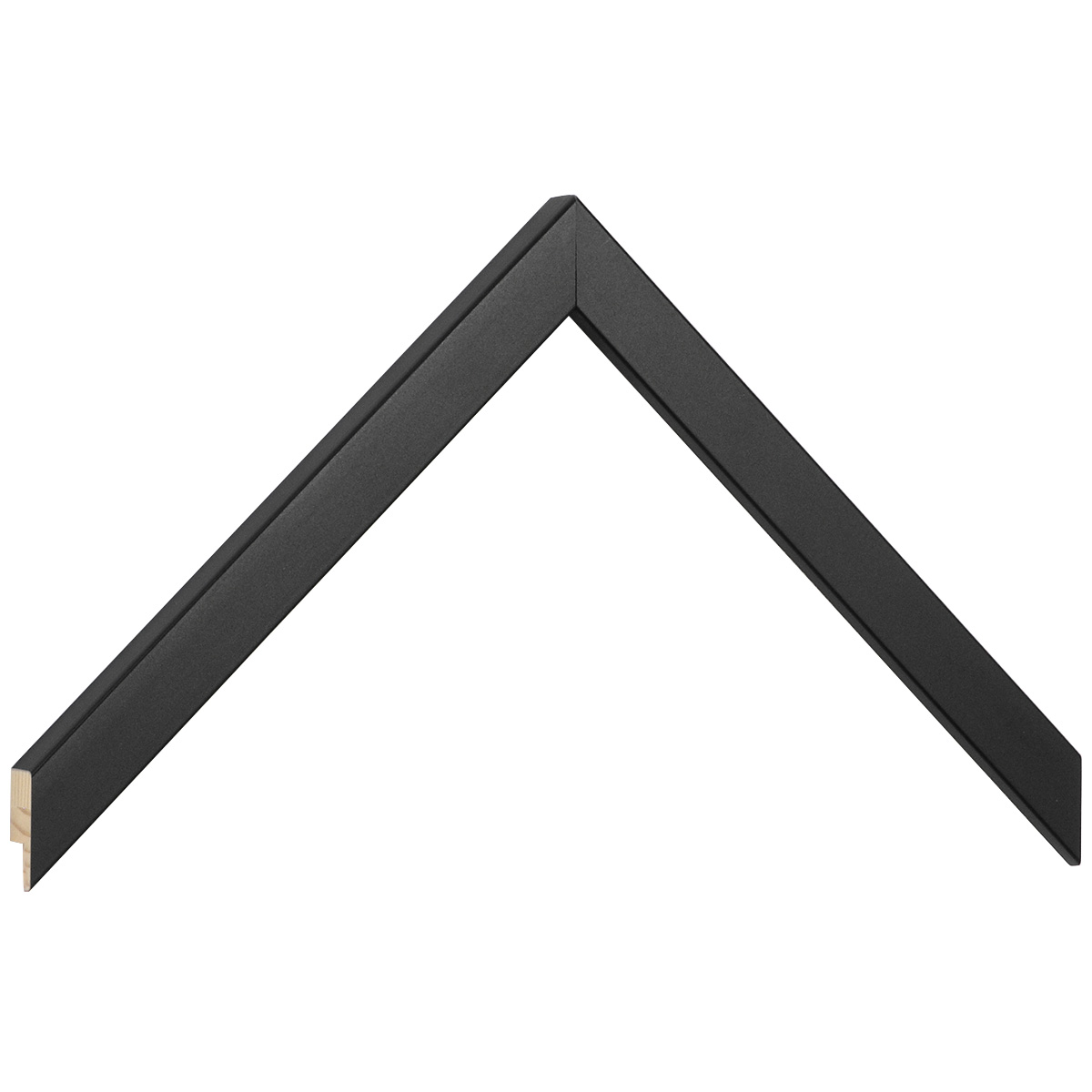 Moulding ayous width 15mm height 14 - matt black - Sample