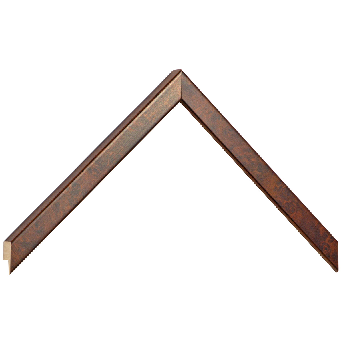 Moulding burl veneer, width 15mm, heigth 14 - Opaque walnut - Sample
